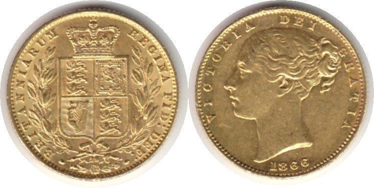 Foto Grossbritannien Sovereign 1866