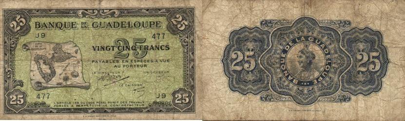 Foto Guadeloupe 25 Francs