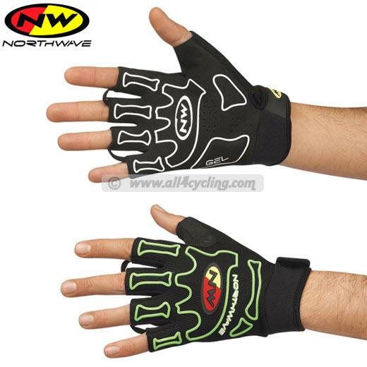 Foto Guantes Northwave Skeleton Short - Negro/Amarillo