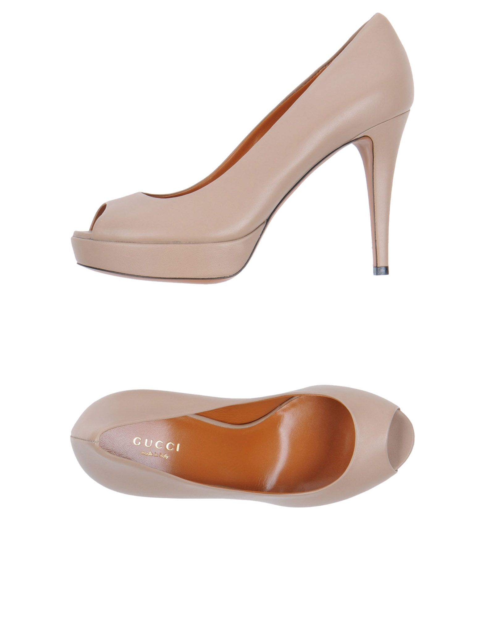 Foto Gucci Peep Toes Mujer Beige