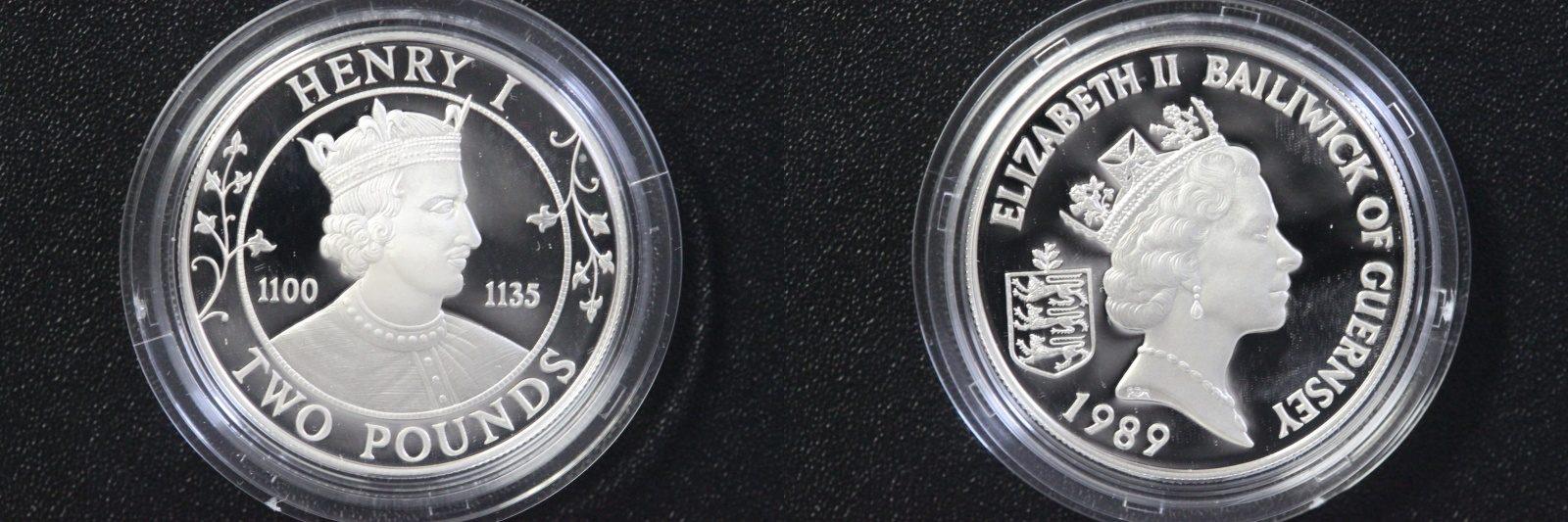 Foto Guernsey / Großbritanien 2 Pfund 1989