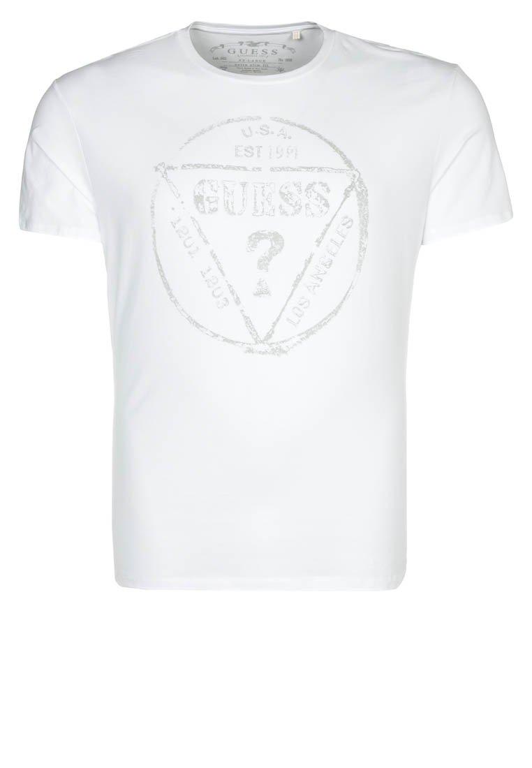 Foto Guess STAMP Camiseta print blanco