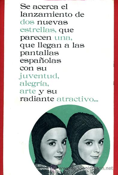 Foto guia cine, suevia films , como dos gotas de agua , pili y mili ,