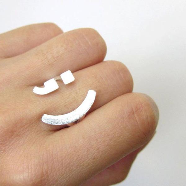 Foto Guio;) Happy Smile Face - anillos de plata