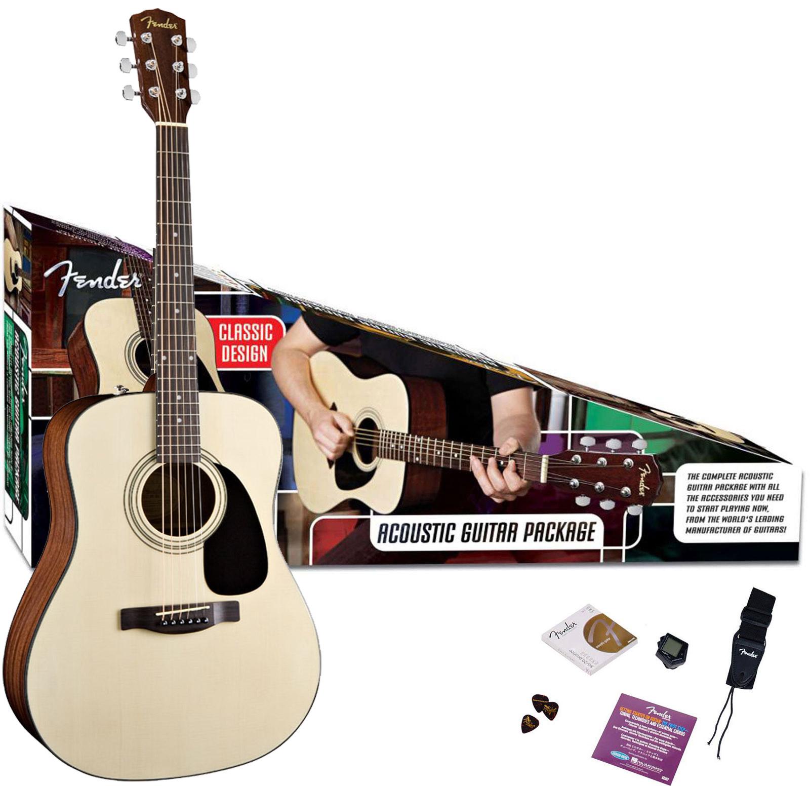 Foto Guitarra Acustica Fender CD-60 Nat Pack