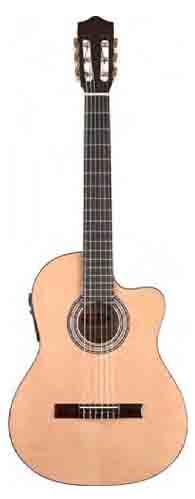 Foto Guitarra clasica zurda amplificada C546TCE-LH N - Stagg