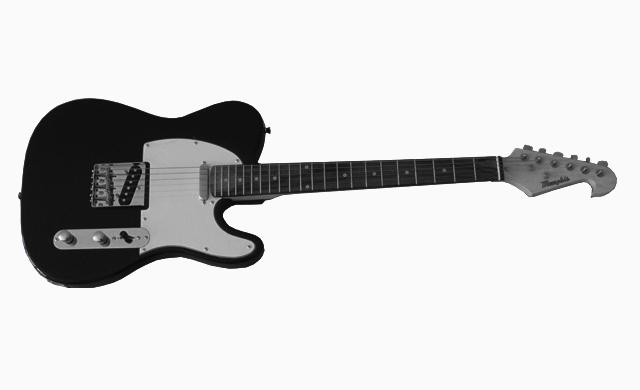 Foto Guitarra Eléctrica Memphis Telecaster Negra Golpeador Blanco