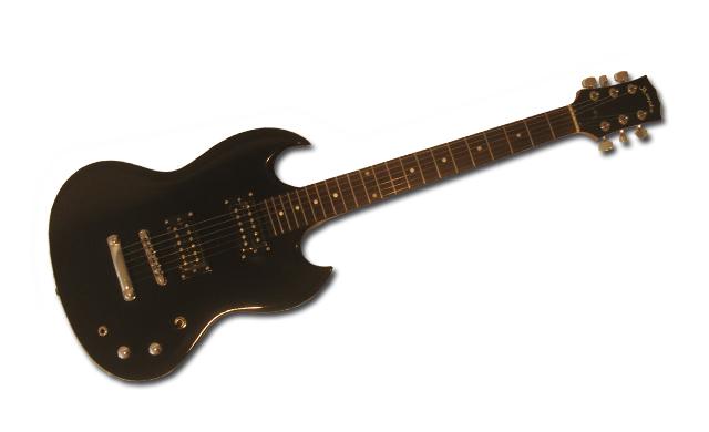Foto Guitarra eléctrica tipo SG sencilla Color negro