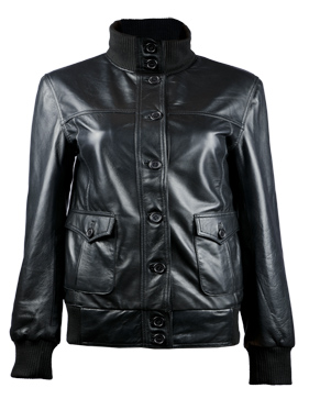 Foto Gusty Bomber Black Women’s Leather Jacket