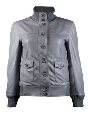 Foto Gusty Bomber Grey Women’s Leather Jacket