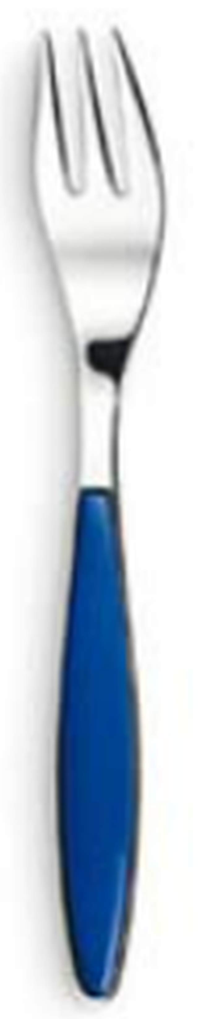 Foto Guzzini Tenedor de postre Feeling, azul cobalto transparente, 15,5 cm,