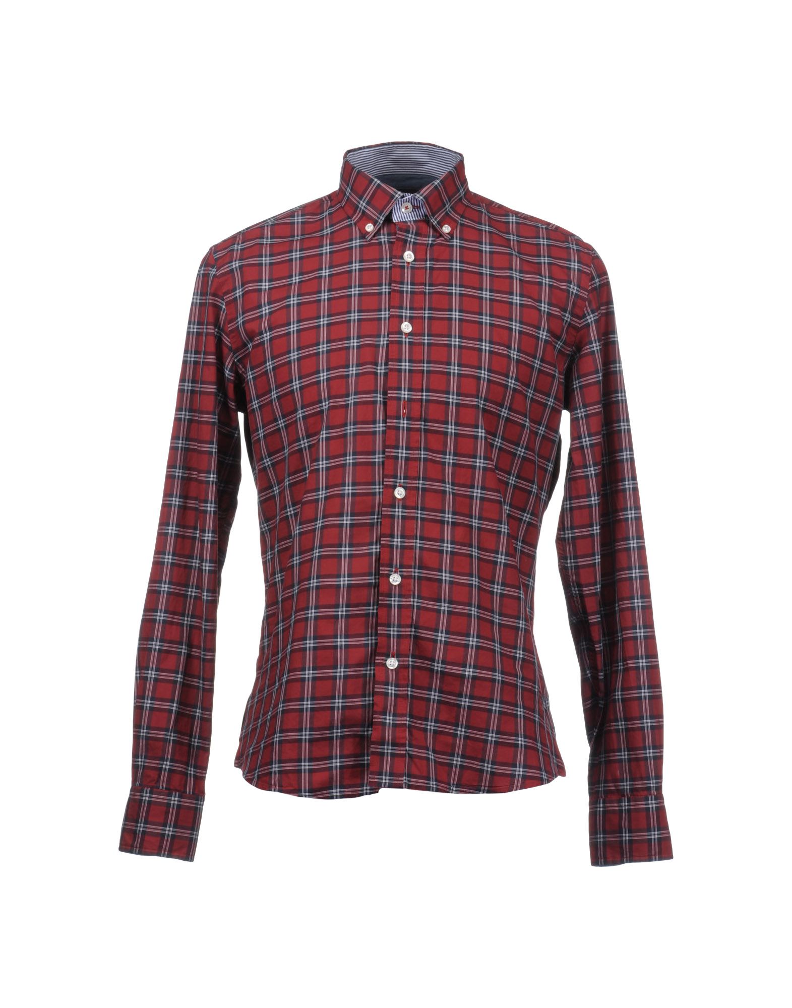 Foto Hackett Camisas De Manga Larga Hombre Burdeos