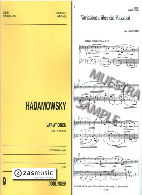 Foto hadamowsky, hans (1906-1986): variationen über ein volkslied
