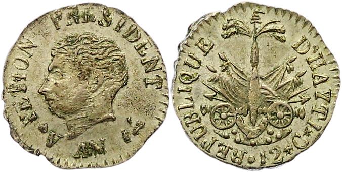 Foto Haiti 12 Centimes An 14 ( 1817