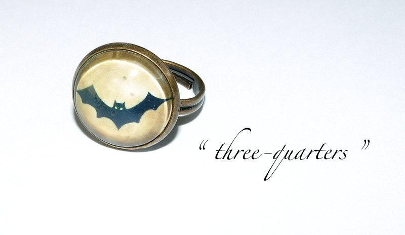 Foto HalloWeen - Ring mit Fledermaus