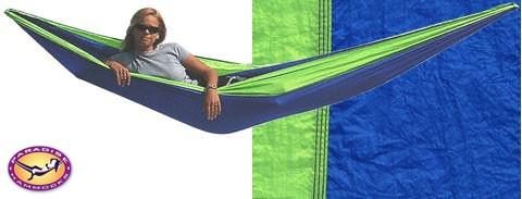 Foto Hamaca sola en Royal Blue & Lime fluorescente