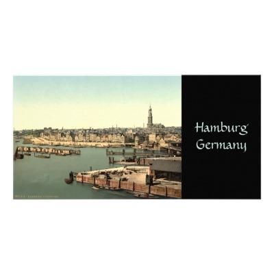 Foto Hamburgo de la torre del reloj, Alemania Tarjetas Personales Con...