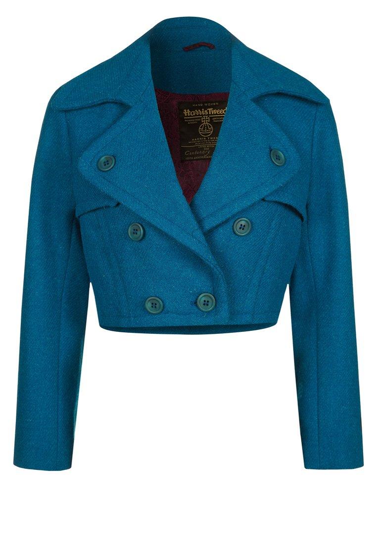 Foto Harris Tweed Clothing CROP Chaqueta fina azul petróleo