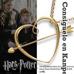 Foto Harry Potter RÉplica 1/1 Collar Y Colgante CorazÓn Ron Weasley (plata De Ley, Dorado)