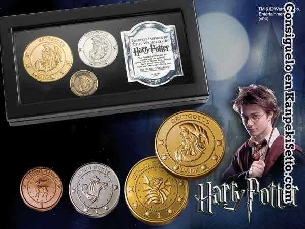 Foto Harry Potter RÉplica Set De Monedas El Banco Gringotts