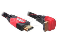 Foto HDMI-Kabel 1.4 Delock Typ A -> A 90° unten St/St 2,00m