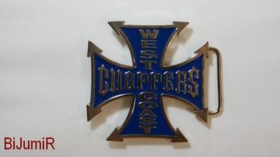 Foto Hebilla Buckle Para Cinturon.cruz West Coast Choppers Azul