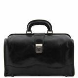 Foto Hecho a mano de cuero genuino Negro Doctors Bag
