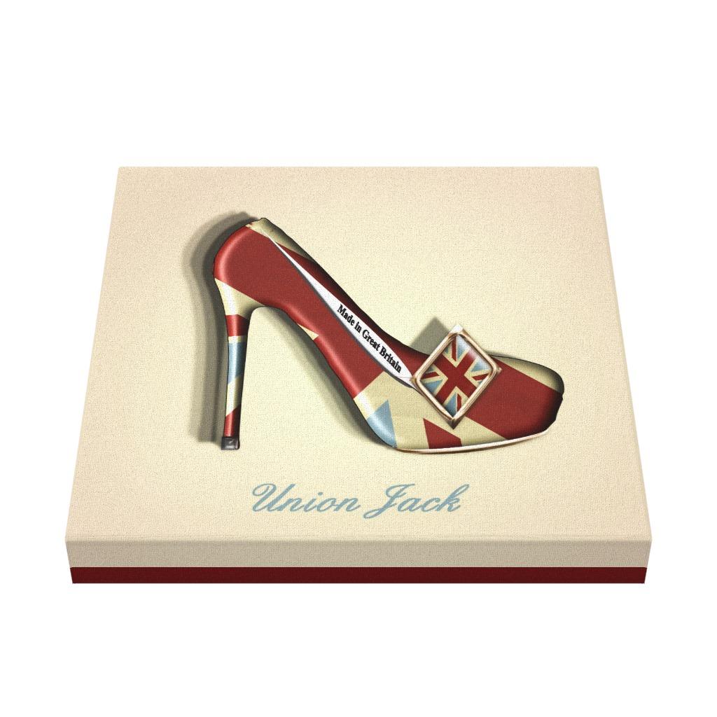 Foto Hecho en zapato del estilete de Gran Bretaña Union Lona Envuelta...