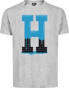Foto Hektik Brick Wall camiseta gris jaspeado azul S