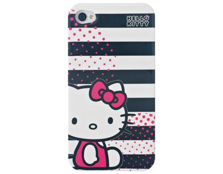 Foto Hello Kitty IPHK-C3-BWS1-4S-DB - iphone 4/4s case, striped black &a...