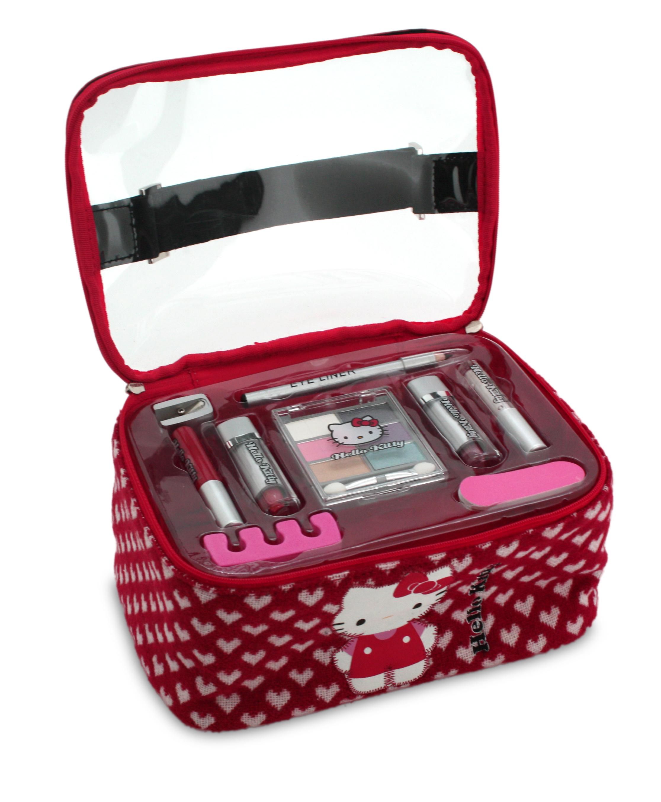 Foto Hello Kitty Rojo Neceser Botellero Cosmeticos