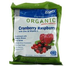 Foto Herbalozenge Organic Cranberry Raspberry with Zinc & Vitamin C Cranberry Raspberry Flavor