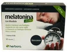 Foto Herbora Melatonina Forte con Rhodiola 1,9mg 30 cápsulas