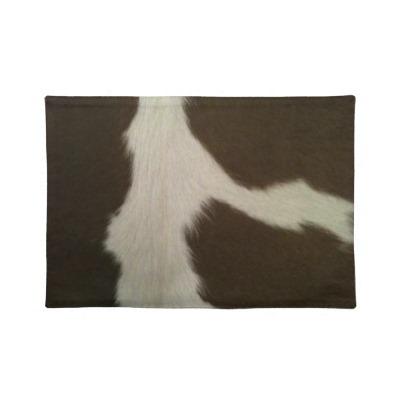 Foto Hereford Brown y falso zurriago blanco Placemat Manteles Individuales