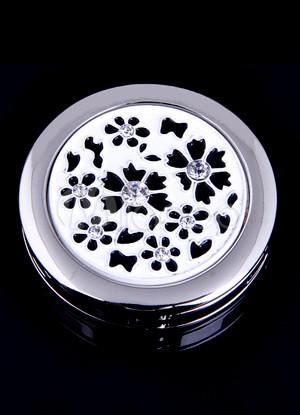 Foto Hermoso Negro Cristal Swarovski diamante de imitación acero inoxidable bolso del gancho