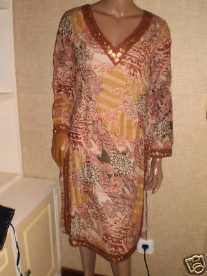 Foto Hhg Vestido Kaftan En Tonos Tierra T/m Hay Más Fotos Dentro