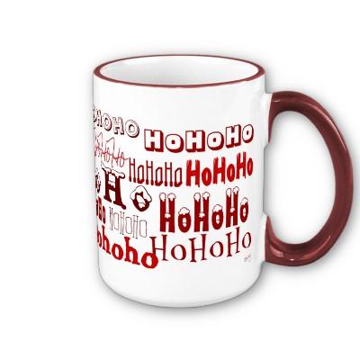Foto Ho Ho Ho taza (roja) del día de fiesta