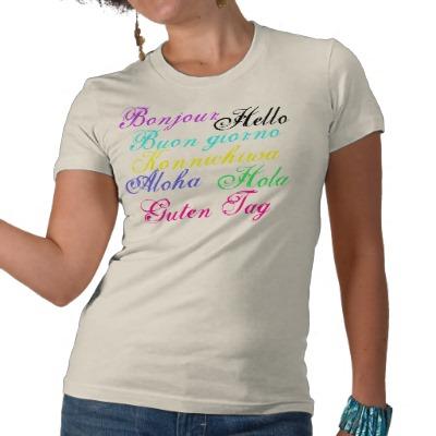 Foto Hola y adiós en 7 otros idiomas Camiseta