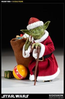 Foto Holiday Yoda (navideño). Figura Escala 1/6 (12 Pulgadas). Star Wars. Sideshow.