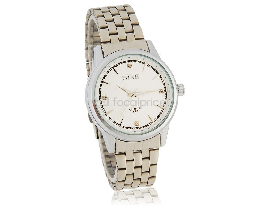 Foto Hombres Lovers Collection reloj del acero inoxidable (blanco)