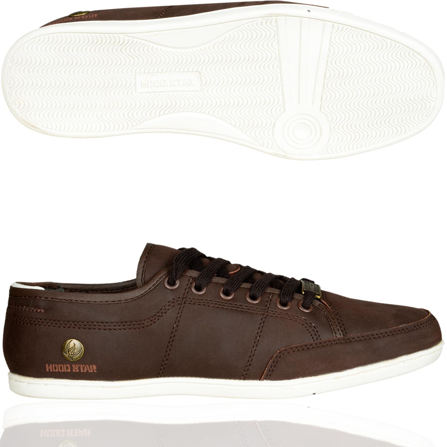 Foto Hood Star Gentle La Zapatilla De Deporte Bajo Marrón Oscuro Blanco