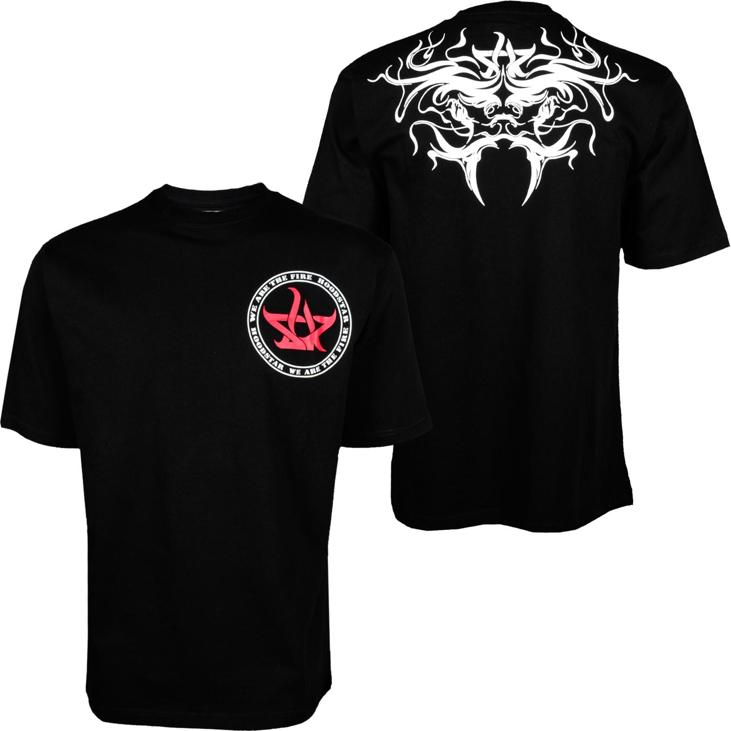 Foto Hood Star Hombres T-shirt Negro Blanco