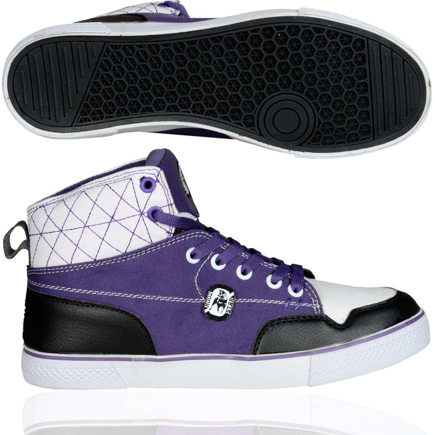 Foto Hood Star Hot Dog La Zapatilla De Deporte De Alta Púrpura Negro