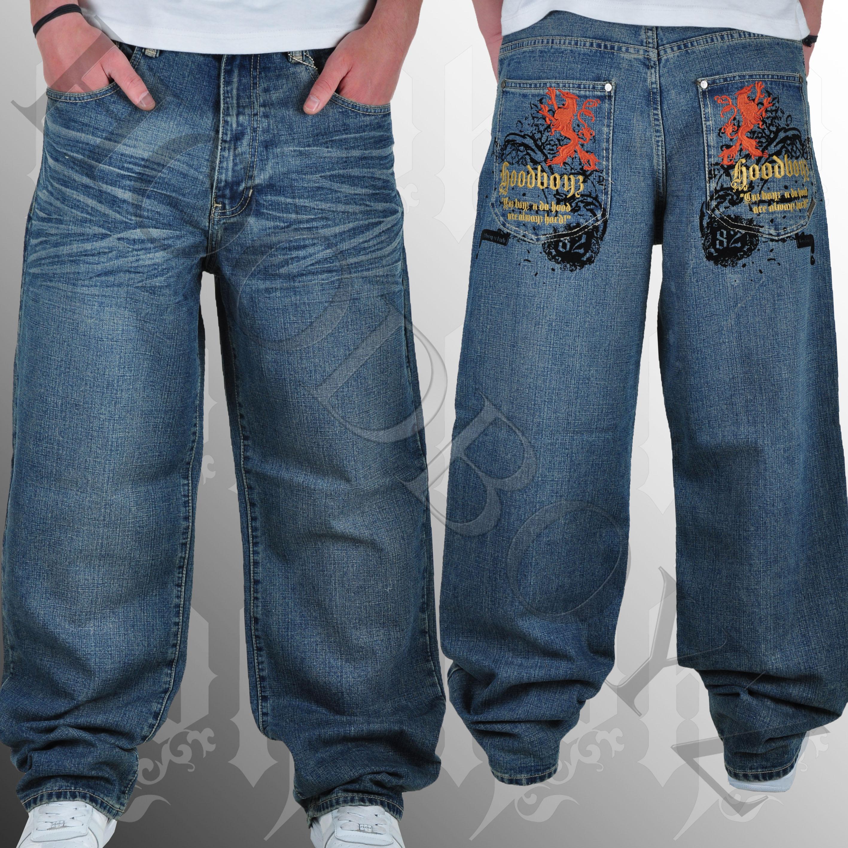 Foto Hoodboyz 5 Pocket Jeans Lion Baggie Azul