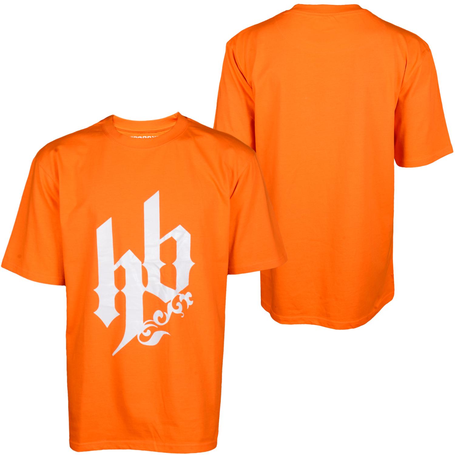 Foto Hoodboyz Hombres T-shirt Naranja Blanco