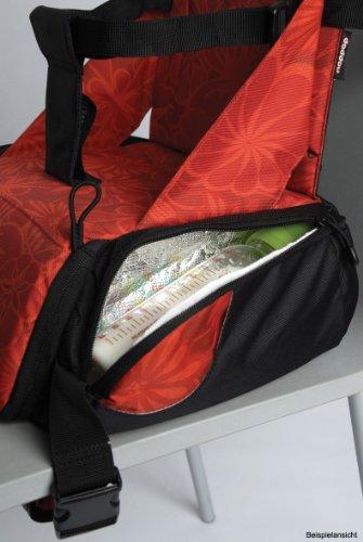 Foto Hoppop 985031 Red Devil - Bolsa para pañales con cambiador y asiento para bebé, diseño estampado (2 en 1, aguanta hasta 15 kg), color negro y rojo