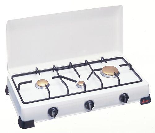 Foto Hornillo triple a gas glp ardes zeus 903 p con dimensiones 62,5 x 35,5 x 14,5 cm/ potencia 4,2 kw