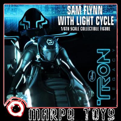 Foto Hot Toys Tron Legacy Sam Flynn W/ Light Cycle Set 1/6 Scale Figure Disney Mms142