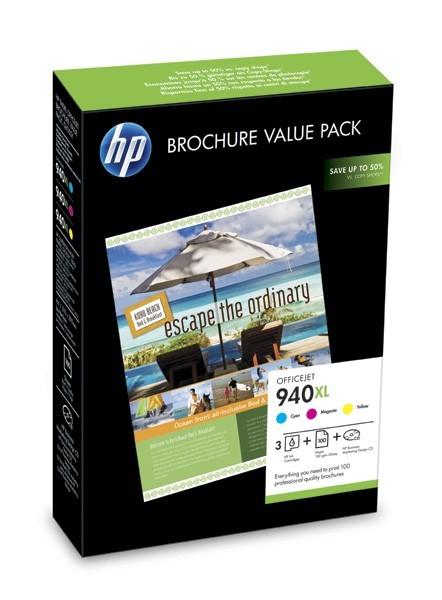 Foto HP 940Xl Officejet Brochure Value Pack-100 Sht/210 X 297 Mm