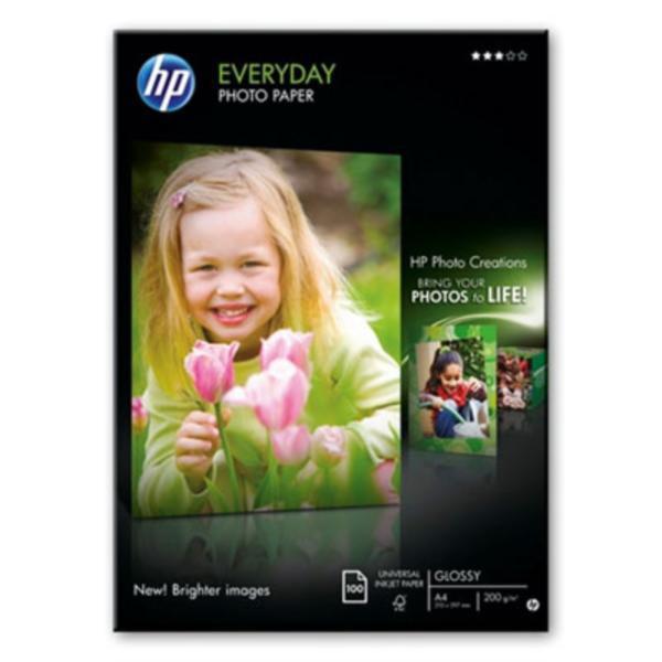 Foto HP Papel fotográfico de brillo HP Everyday 100 hojas/A4/210 x 297 mm